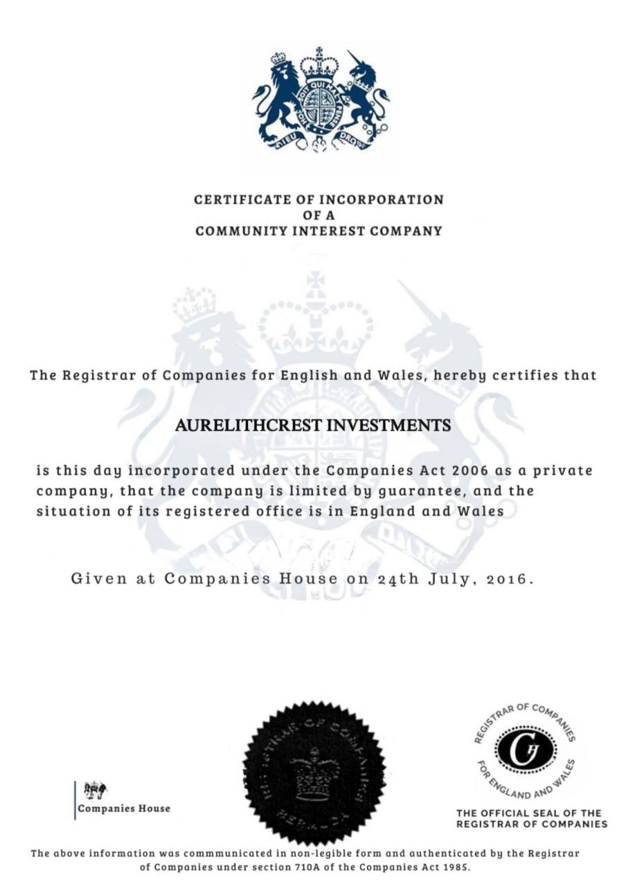 Certificate